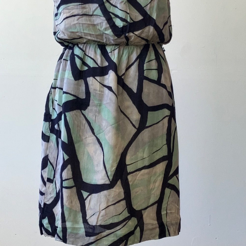 Odille gray, navy and sage, summer dress - Picture 5 of 9